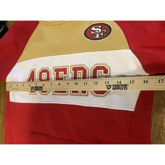 San Francisco 49ers Hoodie Sweatshirt Youth Medium Red NFL Team Apparel - Picture 7 of 12
